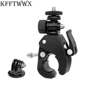 KFFTWWX Gopro Hero 13 12 11 10 9 8 7 6 5 검정색 자전거 오토바이 핸들 바 360 학위 삼각대 마운트 YI SJCAM 액세서리