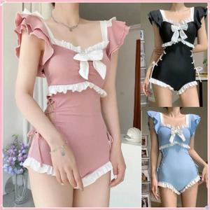 New Kawaii 수영복 여성 비키니 한국 패션 수영복 원피스 Monokini 섹시한 푸시 업 소녀 패딩 비치웨어 수영 여름