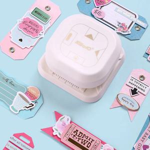 Fromthenon 4 in 1 다기능 태그 펀처 코너 라운더 커터 라벨 펀치 DIY 종이 카드 사진 카드 만들기 용품