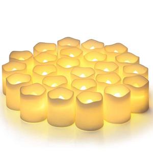 24 개/대 Flameless LED 촛불 크리 에이 티브 소원 Led 차 빛 따뜻한 흰색 Flameless 촛불 할로윈 크리스마스 장식 촛불 빛