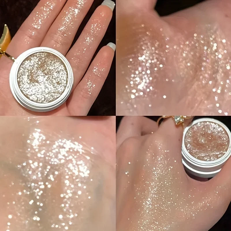 다이아몬드 글리터 으깬 감자 하이라이터 다이아몬드 하이라이터 메이크업 젤 페이스 및 바디 브라이트 글리터 내추럴 컨투어 메이크업