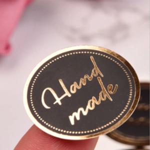 80pcs 블랙 라운드 핫 스탬핑 3cm 웨딩 파티 편지지 선물 구운 식품 포장 DIY 수제 접착 스티커