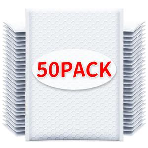 10-50Pcs 버블 봉투 흰색 폼 배송 가방 폴리 버블 메일러 패드 셀프 인감 포장 가방 잡지 11cm 15cm 23cm