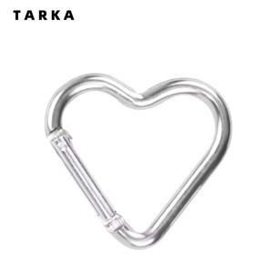 TARKA 하트 모양 카라비너 키 체인 클립, 야외 알루미늄 열쇠 고리 물병 걸이식 버클, 캠핑 액세서리