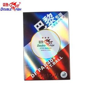 6 개/상자 더블 피쉬 탁구 공 PAR40 + 파리 국제 게임을위한 3 스타 공식 탁구 공