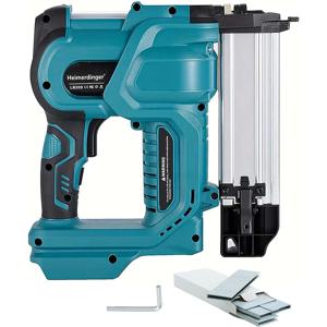 무선 네일 건, Makita 배터리와 호환되는 18GA 2 in 1 네일러/스테이플러 건, 500개의 스테이플이 있는 2개 모드, 500개의 못(배터리 없음)