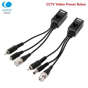 비디오 발룬 CCTV 오디오 트위스트 페어 이더넷 커넥터, 4K AHD CVI TVI CVBS 카메라용, 8MP BNC-RJ45, 3 in 1