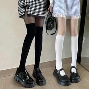 섹시한 여성 스타킹 팬티 스타킹 패치 워크 쉬어 블랙 허벅지 높은 스타킹 스타킹 여성 여성 Hosidery 무릎 스트라이프 팬티 스타킹