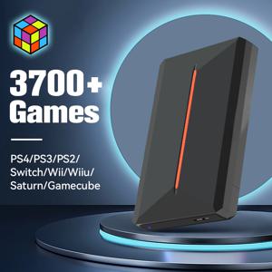 PS4/PS3/PS2/Wii/Wiiu/Gamecube/Saturn용 Hyper Base Lbox 500GB 게임용 하드 드라이브(3700개 이상의 게임 포함) Win PC Launchbox용 플러그 앤 플레이