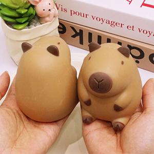 선물 느린 리바운드 Capybara 짜기 장난감 Kawaii TPR 갈색 짜기 장난감 만화 Capybara 스트레스 릴리프 감압 장난감 아이