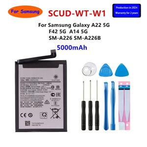 삼성 갤럭시 A22 5G SM-A226B F42 5G A14 5G SM-A146U A146B A146P A146W + 도구 용 새 SCUD-WT-W1 5000mAh 배터리