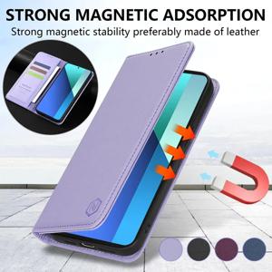 지갑 피부 친화적 인 강력한 자기 카드 슬롯 플립 가죽 케이스 Xiaomi Redmi Note 13 Pro + 12 12S 11 11S 10 9 Pro 8T 7 커버