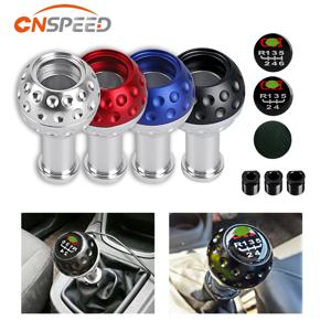CNSPEED 5 단 자동차 기어 시프트 시프터 노브 6 단 수동 트랜스 스틱 헤드 노브 알루미늄 3 어댑터 포함