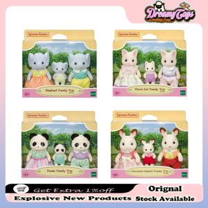 뜨거운 재고 원래 Sylvanian 가족 애니메이션 그림 Kawaii 인형 장난감 팬더 Ternurines Sylvanian 가족 선물 컬렉션 소녀 장난감