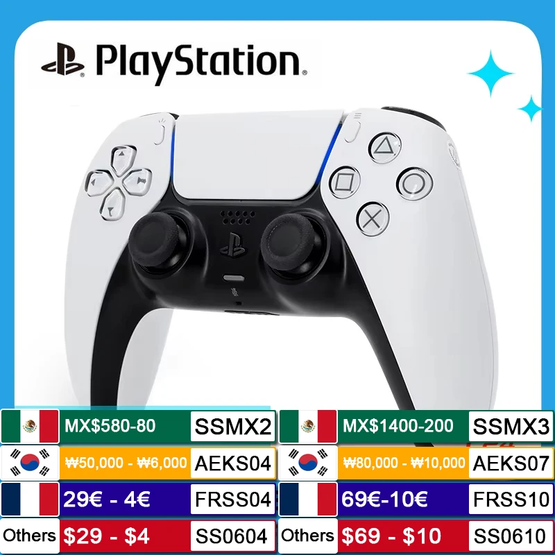 100% 오리지널 Sony Ps5 리모컨 Playstation 5 게임 콘솔 액세서리 컨트롤러 DualSense 무선 Ps5 컨트롤러
