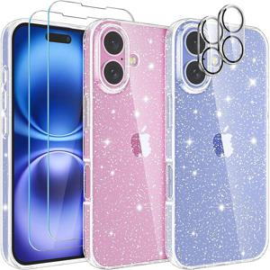 카메라 렌즈 보호대 커버 반짝이 케이스 iPhone 16 Pro Max 15 Plus 14 13 Mini 12 11 보호 여성 소녀 전화 액세서리