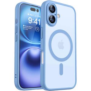 마그네틱 럭셔리 매트 반투명 갑옷 충격 방지 케이스 iPhone 16 15 14 13 Pro Max Plus Magsafe 무선 충전 커버