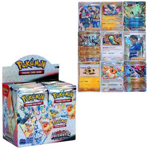 360Pcs 포켓몬 카드 프리즘 진화 스칼렛 바이올렛 151 서징 스파크 PALDEAN FATES 영어 부스터 배틀 트랜잭션 카드