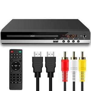 HDMI 1080P DVD 플레이어 TV 용 고화질 홈 DVD 플레이어 박스 모든 지역 무료 DVD CD 디스크 플레이어 AV 출력 내장 마이크 포트