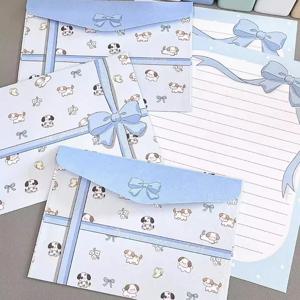 8 개/대 Kawaii 만화 개 봉투 귀여운 편지 패드 DIY 웨딩 파티 초대장 엽서 커버 선물 포장 가방 편지지