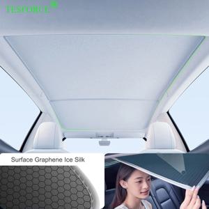 Tesla Model Y Juniper Graphene 반사 선 루프 차양 모델 Y/3 2017-2025 용 앞 유리창 단열 차양