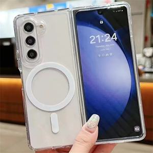 삼성 갤럭시 Z 폴드 6 5 4 3 휴대폰용 Magsafe 자기 무선 충전 케이스용 커버