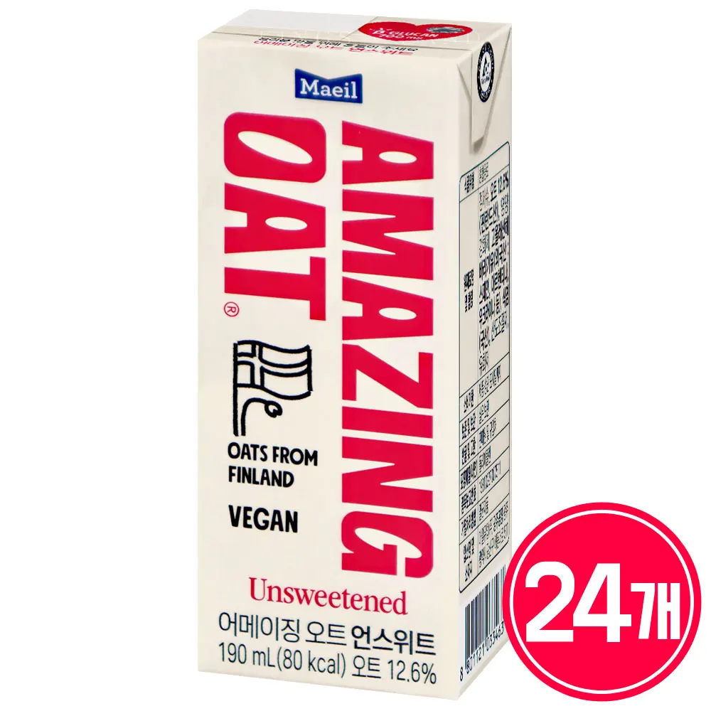 매일 어메이징 오트 언스위트 190ml 24개