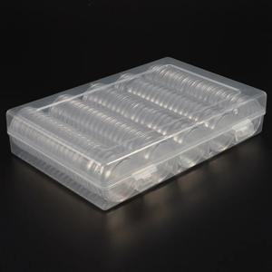 5Pcs 17/20/25/27/30Mm 동전 홀더, 폼 가스켓이있는 500Pcs 실버 코인 캡슐, 전문 동전 케이스