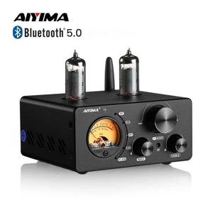 AIYIMA 오디오 T9 하이파이 블루투스 5.0 진공관 앰프, USB DAC 스테레오 앰프, COAX OPT VU 계량기 앰프 스피커 앰프