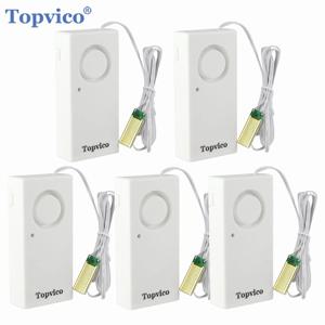 Topvico 5pcs 누수 센서 감지기 누출 경보 홍수 감지 120dB 경고 무선 홈 보안 시스템