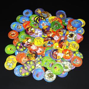 30pcs Ash Ketchum Tazos 포켓몬 스타터 포켓몬 탭 컬렉션 카드 피카추 트레이너 라운드 Pogs Cheetos Chipitaps 1st Edition