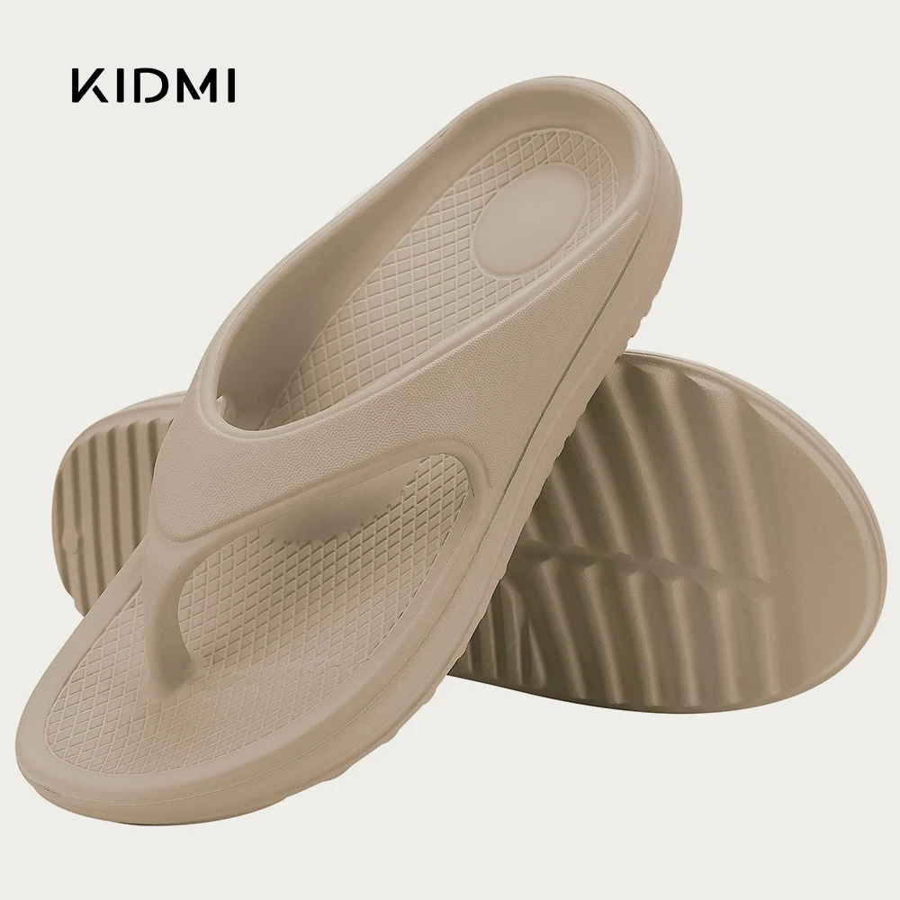Kidmi 여성 정형 샌들 패션 비치 플립 플롭 여름 야외 소프트 샌들 아치 지원 클래식 여성 플립 플롭