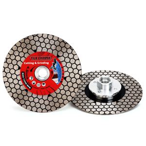Casaverde D115mm/125mm 다이아몬드 커팅 디스크 타일, 연삭 돌 절단 용 탈착식 플랜지가있는 도자기 연삭 블레이드