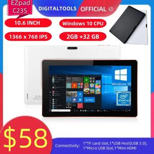 32비트 10.6인치 윈도우 10 태블릿 PC 2GB 램 32GB 저장용량 X5 Z3735F 쿼드 코어 1.33GHz 1366 x 768 픽셀 WIFI HD-MI 6600mAh ﻿