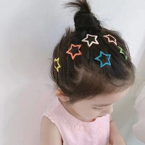 20/40Pcs 여자를위한 다채로운 스타 BB 헤어 클립 어린이 사랑스러운 머리 장식 머리핀 ​​바레트 머리 장식 어린이 헤어 액세서리
