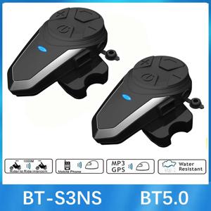 BT-S3NS 오토바이 헬멧 인터폰 모토 헬멧 BT5.0 헤드셋 방수 Intercomunicador BT 인터폰 FM