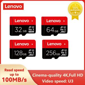 레노버 메모리 TF 카드 256GB 128GB 64GB 32GB U3 V30 4K 풀 HD 마이크로 TF 미니 SD 카드 메모리 플래시 카드 100 메가바이트/초 전화/컴퓨터