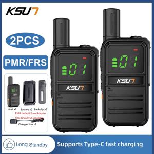 KSUT M3PLUS 미니 워키 토키 PMR/FRS 2PCS 통신 라디오 트랜시버 무선 장치 휴대용 양방향 라디오 Type-C