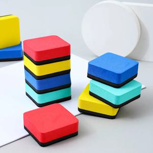 2pcs EVA 펠트 화이트 보드 지우개 사무용품 듀얼 컬러 마그네틱 마커 클리너 스퀘어 칠판 닦아 회의실