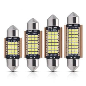 2/10PCS LED Canbus 꽃줄 31mm/36mm/39mm/41mm 2016/15-27SMD 12V 자동 인테리어 독서 램프 번호판 조명 자동차 돔 전구