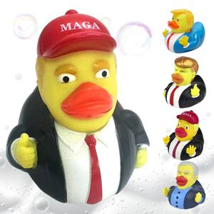 트럼프 고무 오리 아기 목욕 장난감 트럼프 상품 고무 Duckies 재미 있은 오리 장난감 샤워 오리 어린이 목욕 플로트 어린이 선물