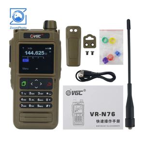 VR-N76 휴대용 핸드헬드 워키토키 UV 듀얼밴드 IP67 방수 야외 라디오 블루투스 GPS 포지셔닝