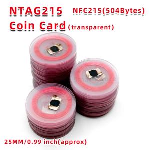 NFC NT/AG 215 코인 투명 카드 13.56Mhz RFID 태그 카드 Tagmo NFC 지원 휴대폰 및 장치와 호환 가능