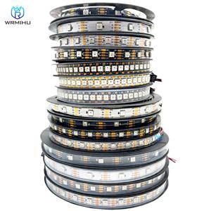 DC12V WS2815 5050RGB 5m/롤 30/60/144leds/m 검정/흰색 PCB IP30/IP65/IP67 개별적으로 주소 지정이 가능한 스마트 LED 픽셀 스트립 조명