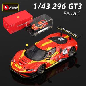 Bbugo 1:43 페라리 296 GT3 자동차 모델 합금 Supercar 다이 캐스팅 차량 장난감 다이 캐스팅 Voiture 선물 컬렉션