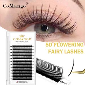 CoMango 5D 플로라 속눈썹 0.07mm 간편한 팬 속눈썹 연장 도매 미리 만들어진 볼륨 12 행 자연 부드러운 속눈썹