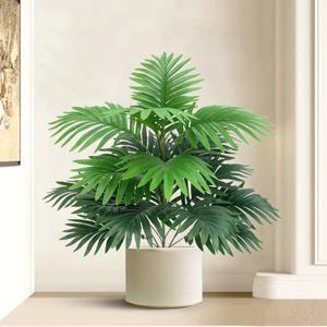 70-80cm 대형 인공 야자수 열대 녹색 잎 가짜 식물 플라스틱 Monstera 가짜 나무 가지 홈 부엌 장식