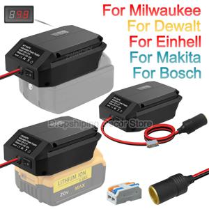Makita/Dewalt/Milwaukee/Bosch 배터리 어댑터 시가 라이터 어댑터 파워 휠 어댑터 용 18V ~ 12V 스텝 다운 컨버터