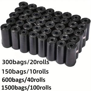 300/1500pcs 개 똥 가방, 휴대용 애완 동물 폐기물 가방, 내구성 및 누출 방지 애완 동물 쓰레기 봉투, 애완 동물 청소 용품
