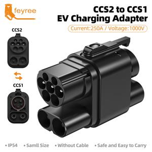 feyree CCS2 - CCS1 어댑터 DC 고속 EV 충전 어댑터 CCS2 - CCS1 EV 충전기 CCS2 - CCS1 전기 자동차 충전기용